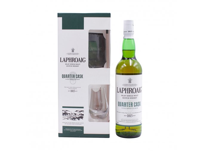 Laphroaig Quarter Cask + sklenička, Gift Box, 48%, 0,7l