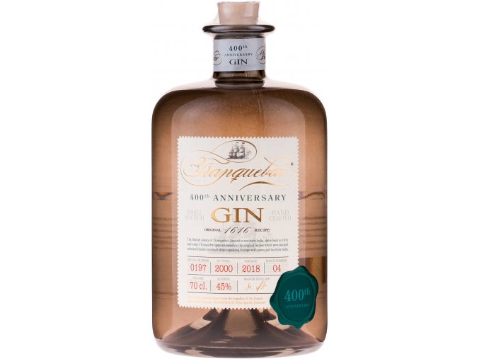 Gin Tranquebar 400th anniversary, 45%,