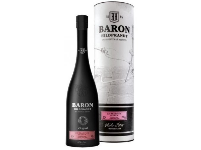 Baron Hildprandt ze zralých malin v dárkové tubě, 40%, 0,7l