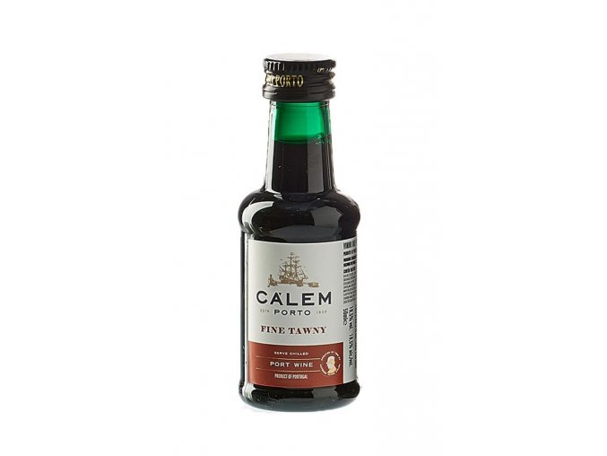 Portské víno CÁLEM Fine Tawny, miniatura, 0,05l