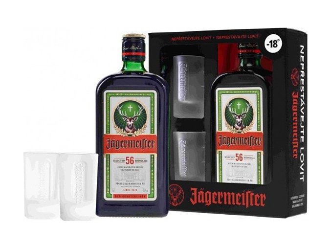 Jägermeister + 2 skleničky, Gift box, 35%, 0,7l