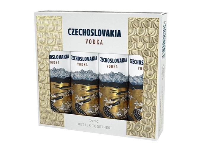 Czechoslovakia vodka mini set, 40%, 4 x 0,04l