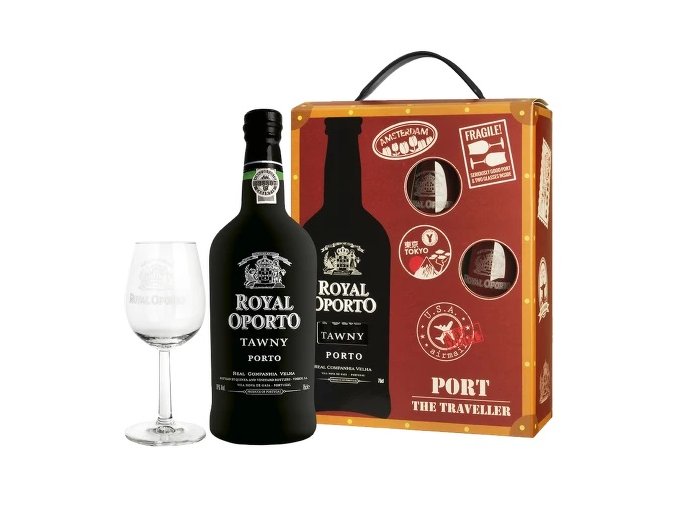 Royal Oporto Tawny Traveller box + 2 skleničky, 0,75l