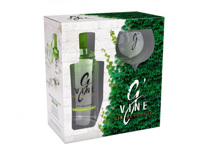 G´Vine Gin Florasion + originální sklenička v dárkovém balení, 40%, 0,7l