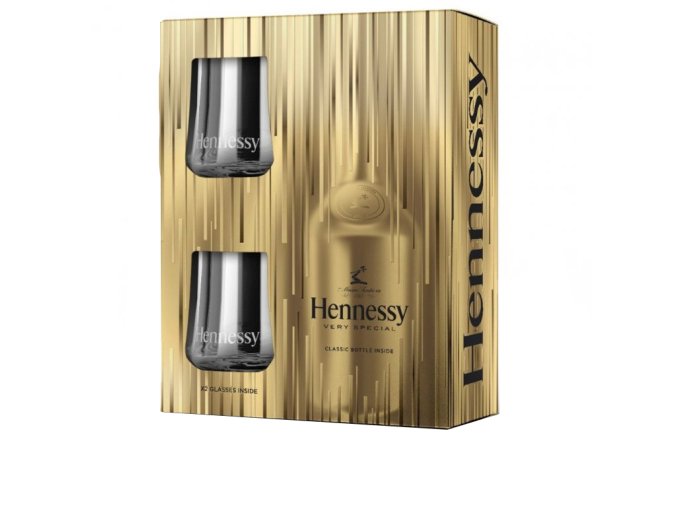 Hennessy V.S. v dárkové krabičce se dvěma skleničkami EOY 2020, 40%, 0,7l