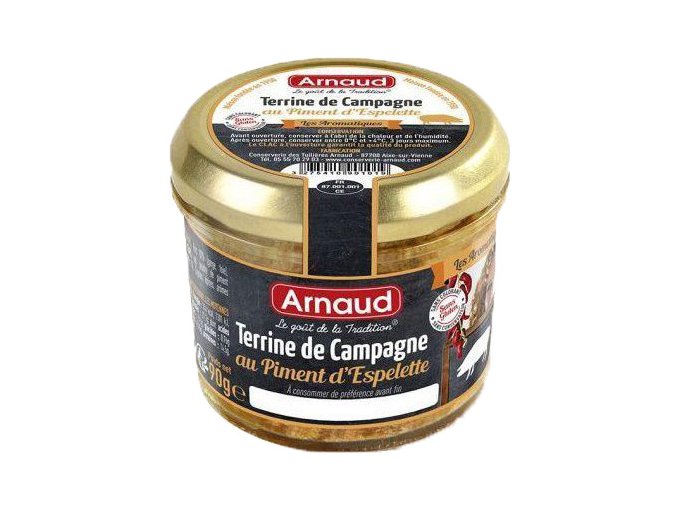 Arnaud - Farmářská terina s pálivou paprikou Espelette, 90g