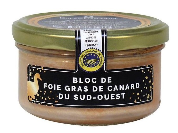 Kachní Foie Gras z regionu Gascogne v bloku (sklo), 130g