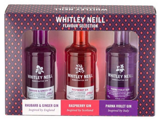 Whitley Neill Flavoured Trio Gins, 43%, 3x0,05l