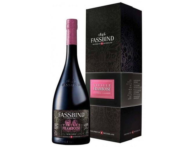 Fassbind Vieille Framboise, stařená malina, BOX, 40%, 0,7l