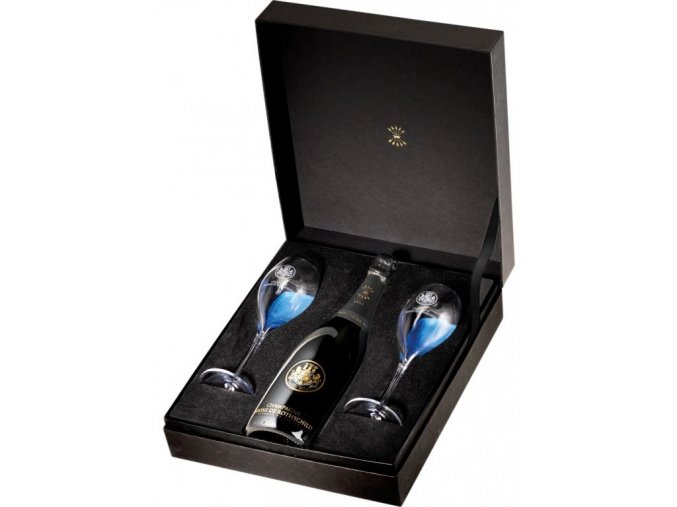 Barons de Rothschild Brut Romantic v dárkové krabičce se dvěma skleničkami, 0,75l