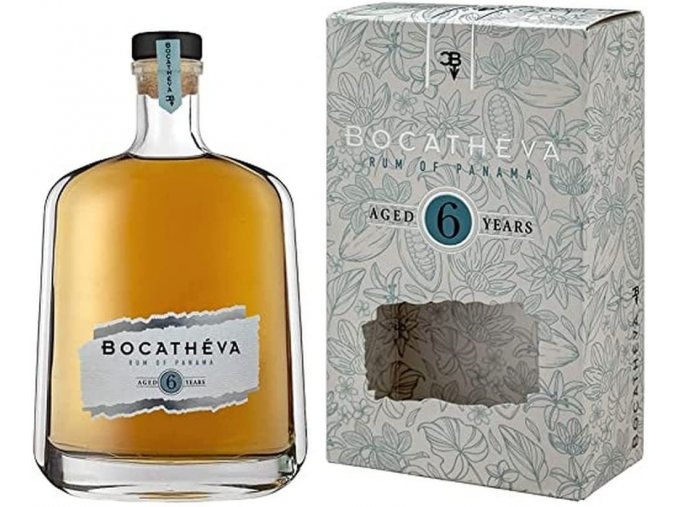 Bocathéva Super Premium Panama Rum 6 YO, Gift box, 45%, 0,7l