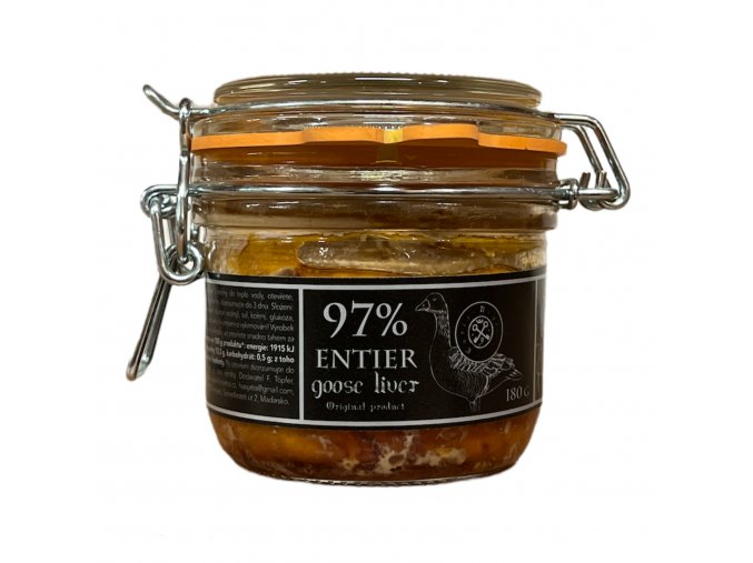 Husí játra Foie Gras 97% Entier, Töpfer, 180g