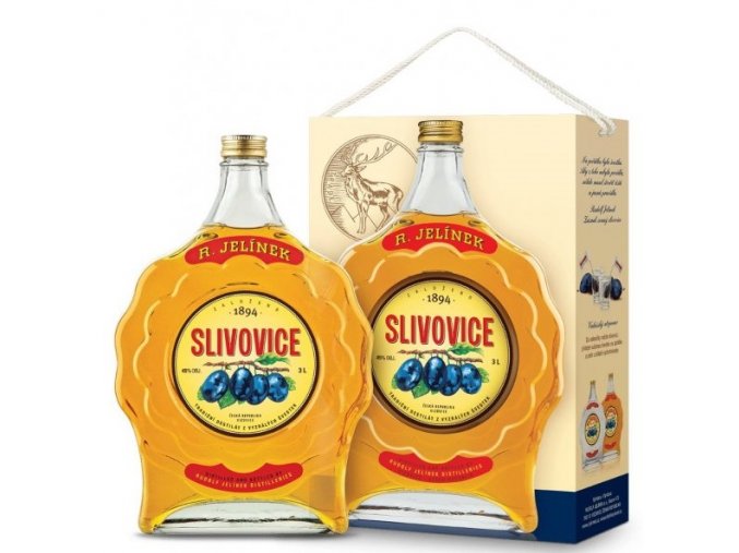 R. Jelínek Slivovice zlatá, Gift box, 45%, 3l