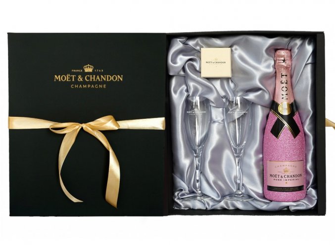 Moët & Chandon Imperial Brut Rosé Vánoční set Glitter limited edition, 0,75l