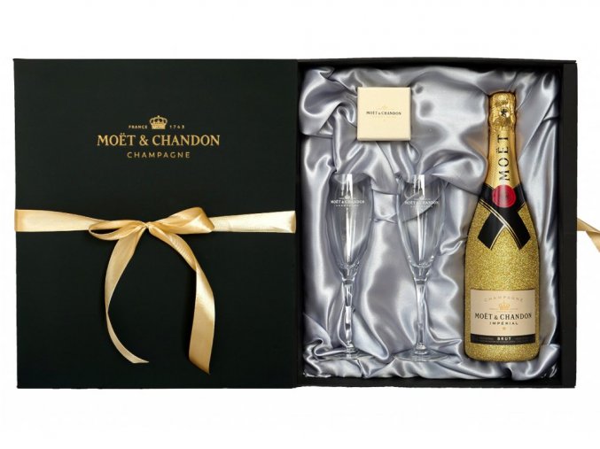 Moët & Chandon Imperial Brut Vánoční set Glitter limited edition, 0,75l