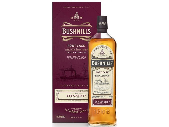Bushmills Steamship II. Port cask single malt Irish whiskey, 40%, 0,7l