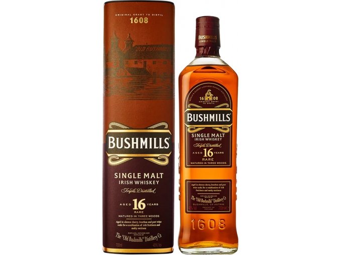 Bushmills 16 YO single malt whiskey, 40%, 0,7l