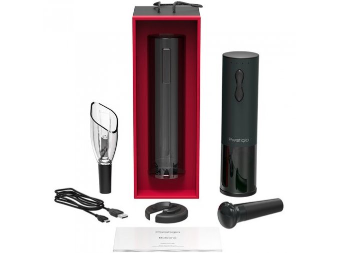 Elektrický otvírák na víno BOLSENA, černý, Prestigio 2