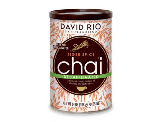 David Rio Tiger Spicy Decaff Chai BEZ KOFEINU, dóza, 398g