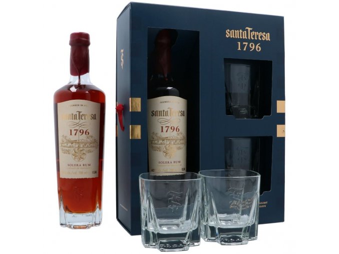 Santa Teresa 1796 + 2 sklenice, 40%, 0,7l