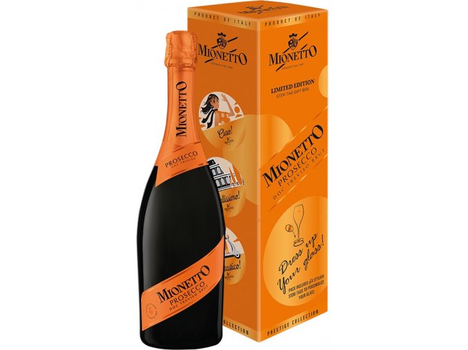 Mionetto Prosecco Prestige DOC Brut - rozetky, dárkové balení, 0,75l