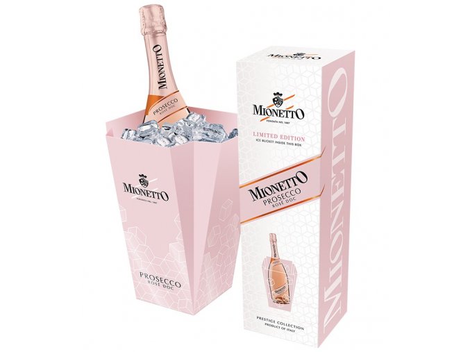 Mionetto Prosecco Rosé DOC Extra Dry CHILLER, dárkové balení, 0,75l