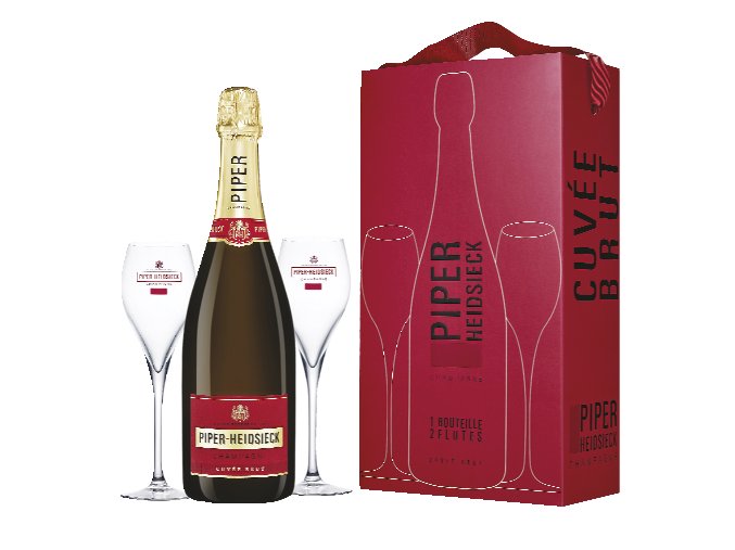 Piper Heidsieck Cuvée Brut + 2 skleničky, 0,75l