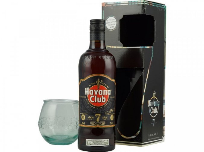 Havana Club Aňejo 7 YO + sklenička, 40%, 0,7l