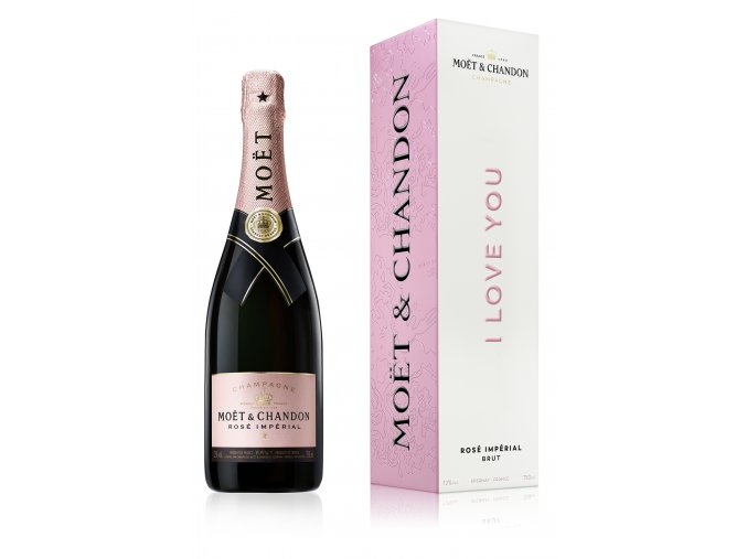 77336 moet chandon imperial rose i love you giftbox 0 75l
