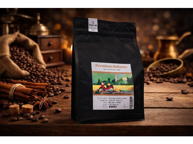 dak lak vietnamska kava premium zrnkova 1000g