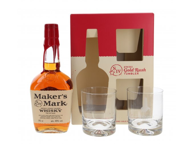 Maker´s Mark + 2 sklenice, Gift Box, 45%, 0,7l