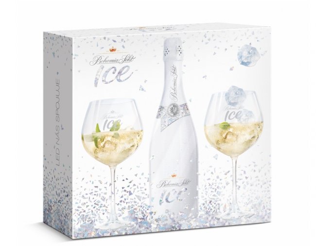 Bohemia Sekt ICE + 2 originální sklenice, Gift box, 0,75l