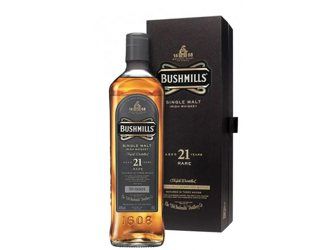 Bushmills 21 yo single malt Irish whiskey, 40%, 0,7l