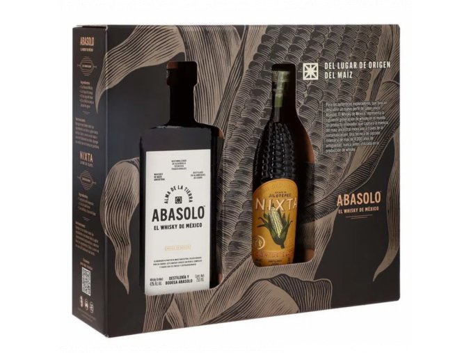 Abasolo Whisky, 43%, 0,7l + Nixta Corn, Liqueur, 35%, 0,35l, Gift pack