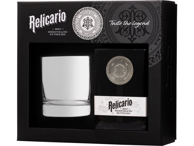 Relicario Ron Dominicano Supremo + sklenička, 40%, 0,7l