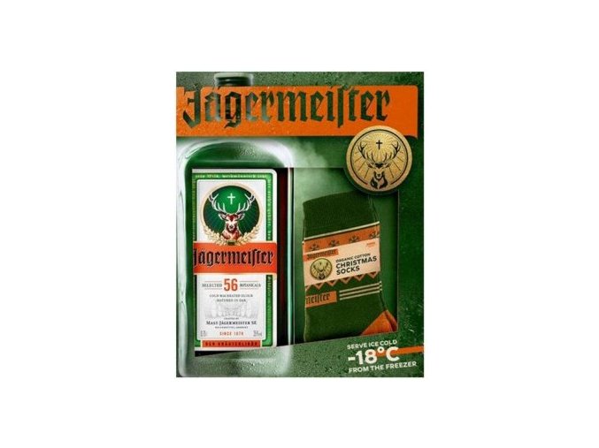 Jägermeister + ponožky, 35%, 0,7l