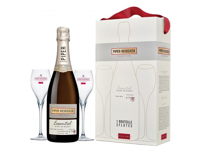 Piper Heidsieck Essentiel Blanc de Blancs Extra Brut + 2 skleničky, 0,75l