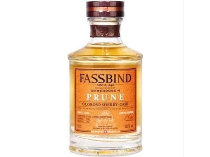 Fassbind Single Cask Prune Oloroso Sherry Švestka, 49,6 , 0,5l