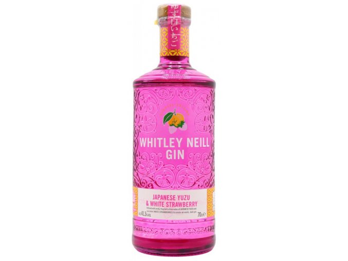 whitley neill japanese yuzu white strawberry gin 41 3 0 7l