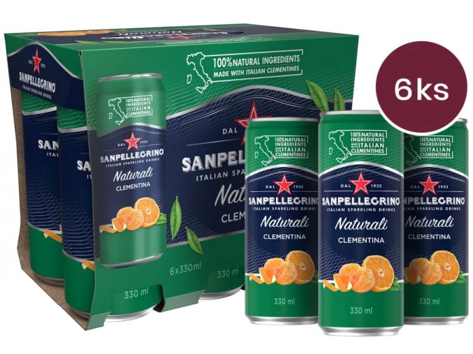 sanpellegrino clementina mandarinka plech 6x0 33l