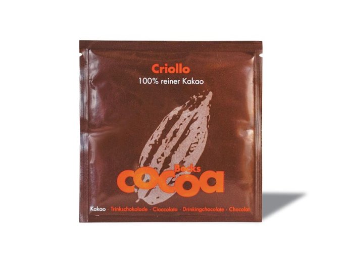 MINI Becks Cocoa BIO rozpustná čokoláda "CRIOLLO" s nejlepším 100% kakaem v sáčku 20g