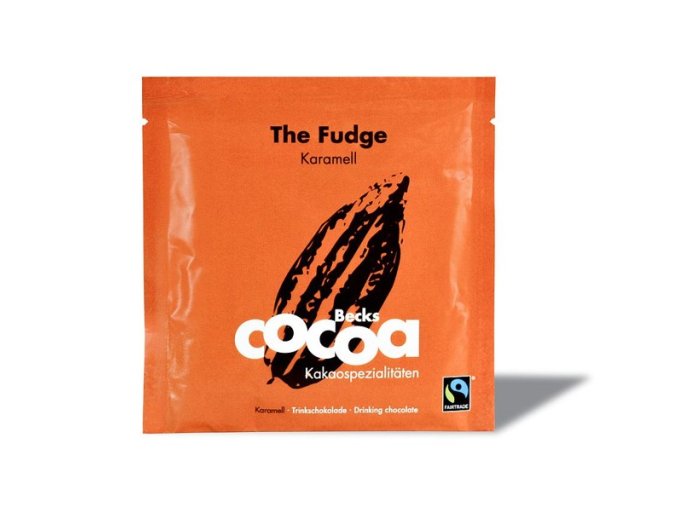 MINI  Becks Cocoa  Rozpustná čokoláda "FUDGE" s jemným karamelem, v sáčku 25g