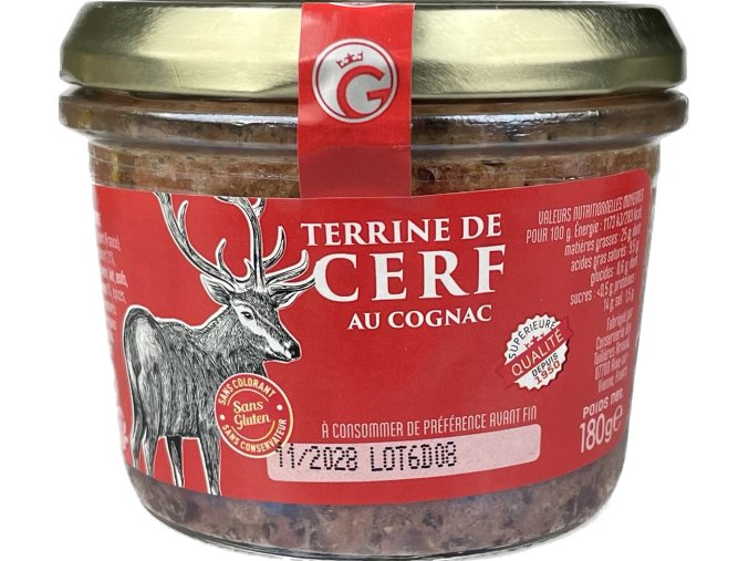 Gourmet Partners Jelení terina s koňakem, 180g