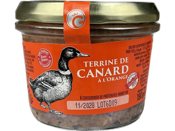 Gourmet Partners Kachní terina s pomerančem, 180g
