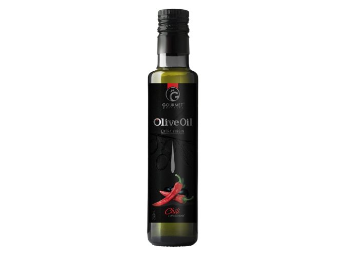 Gourmet Partners Extra panenský olivový olej & CHILLI, sklo, 0,25 l