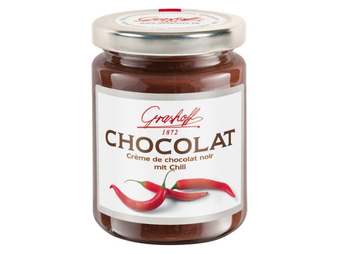 Grashoff Tmavý čokoládový krém s výtažkem z chilli, sklo, 250g
