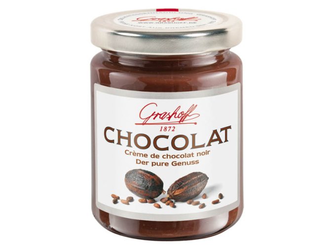 Grashoff Tmavý čokoládový krém "Čisté potěšení", sklo, 250g