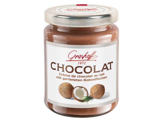 Grashoff Mléčný čokoládový krém s kokosem, sklo, 235g