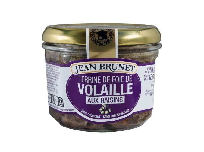 Jean Brunet Kuřecí terina s rozinkami, 180g
