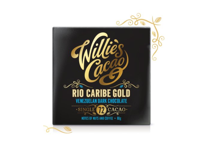 Willies Cacao Willie's Cacao Čokoláda Venezuelan Gold, Rio Caribe hořká 72%, 50g